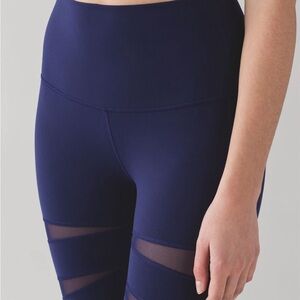 Lululemon Wunder Under Pant (Hi-Rise) (Tech Mesh) in Hero Blue
